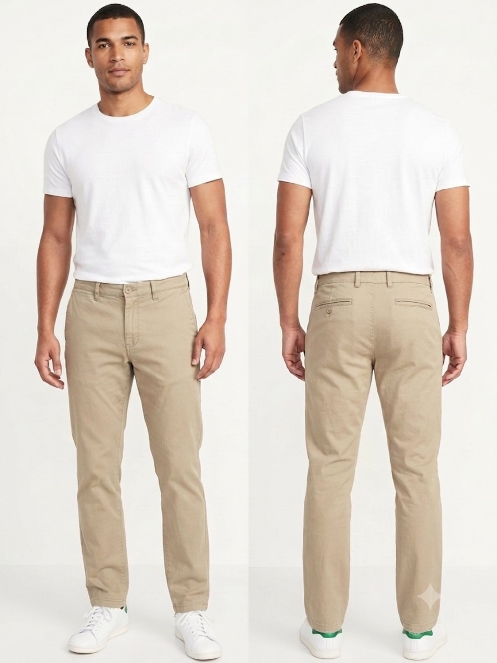 Men's Classic Khaki Chino Pants - Neutral Tan